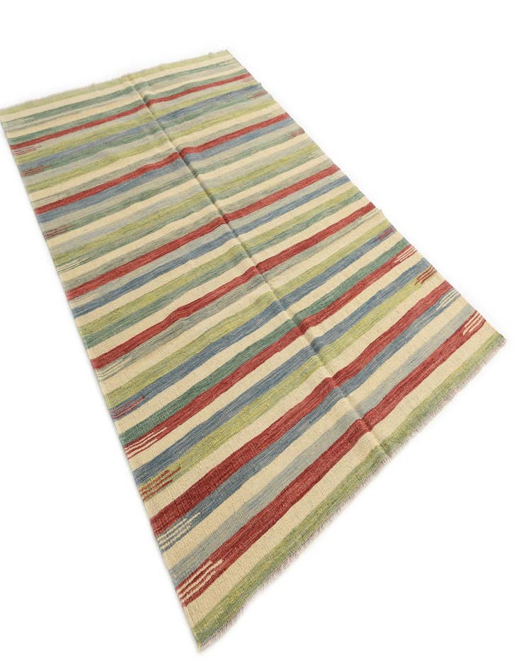 Detail image of 5' 9 x 8' 1  Hand Woven Kilim Modern Wool Rug