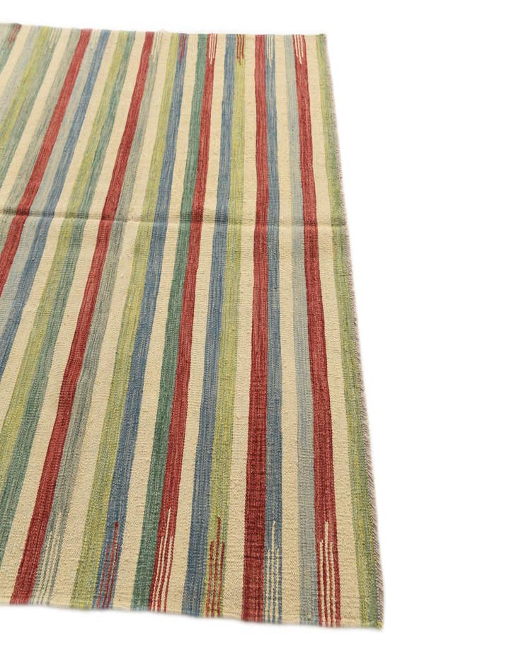 Detail image of 5' 9 x 8' 1  Hand Woven Kilim Modern Wool Rug