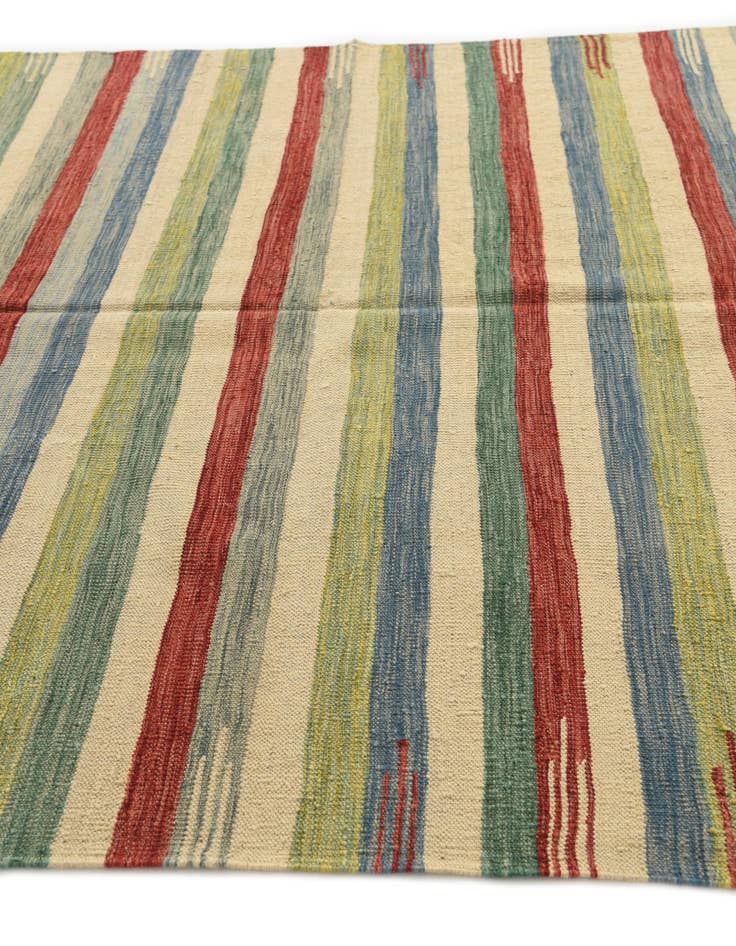 Detail image of 5' 9 x 8' 1  Hand Woven Kilim Modern Wool Rug