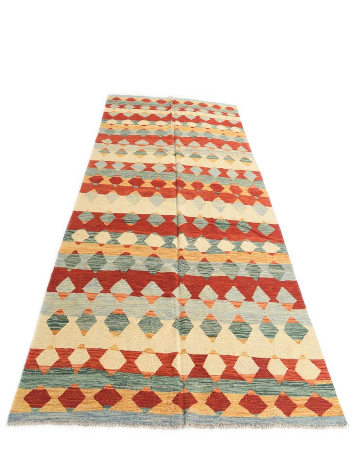 Detail image of 6' 4 x 10'  Hand Woven Kilim Modern Wool Rug