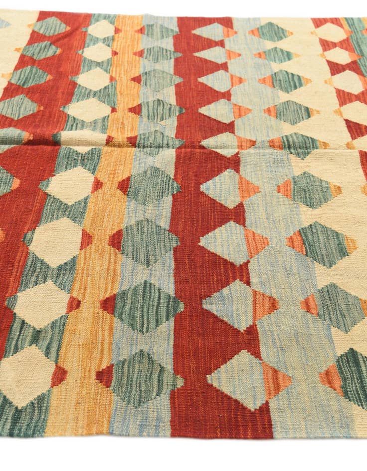 Detail image of 6' 4 x 10'  Hand Woven Kilim Modern Wool Rug