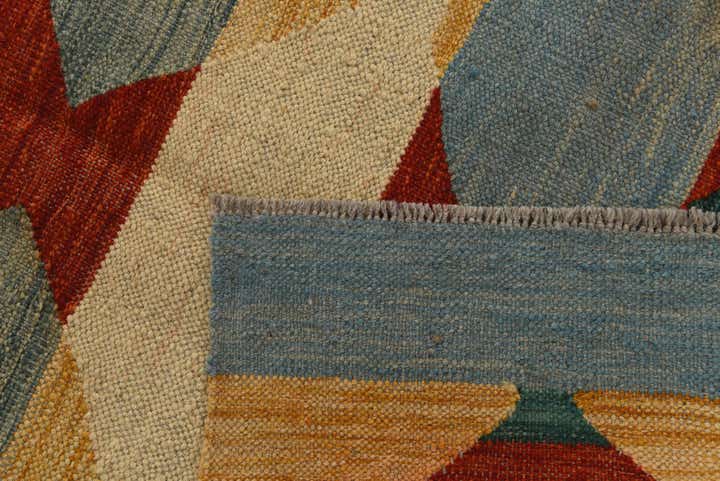 6' 7 x 9' 10 Hand Woven Kilim Modern Wool Rug