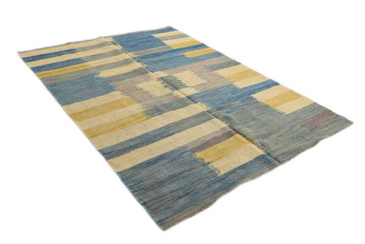 5' 8 x 7' 9 Hand Woven Kilim Modern Wool Rug
