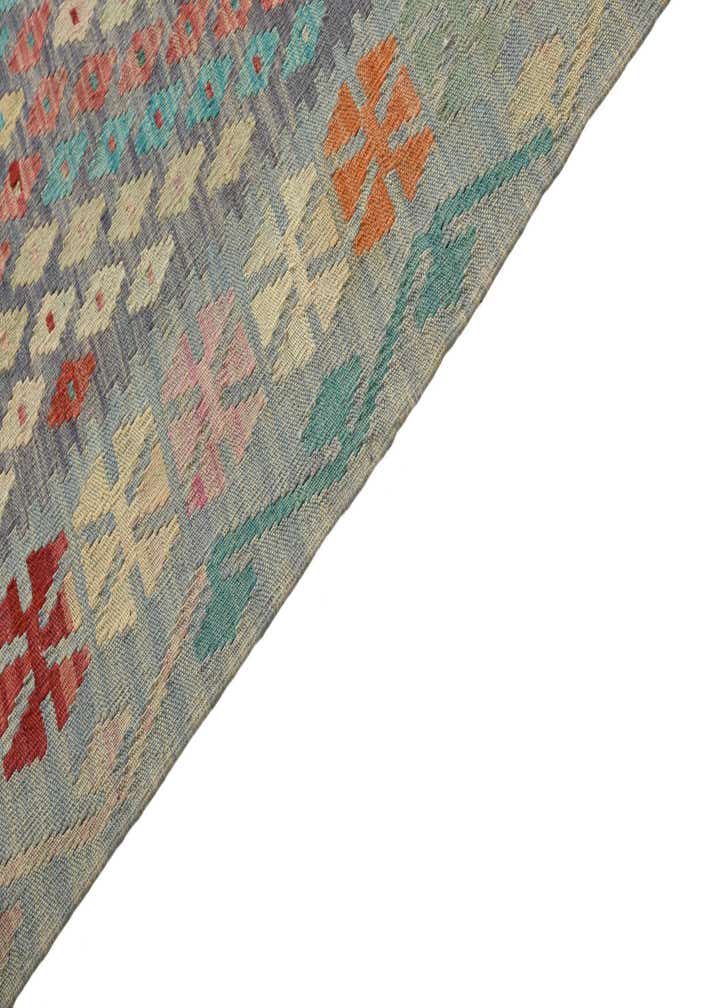 7' x 9' 7 Hand Woven Kilim Modern Wool Rug