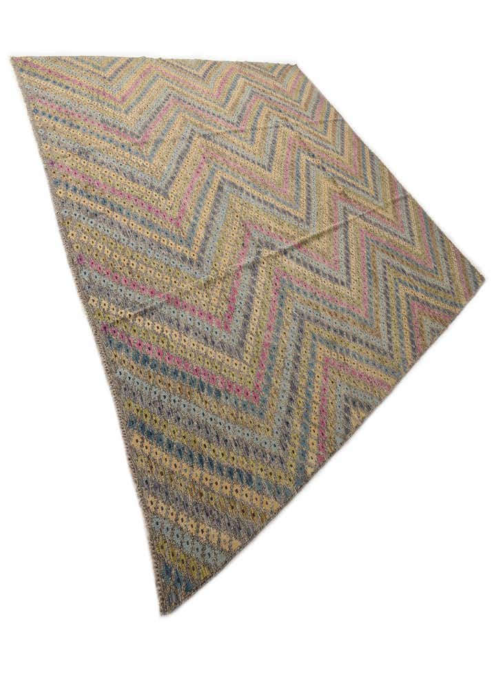10' 8 x 13' 1 Hand Woven Kilim Modern Wool Rug
