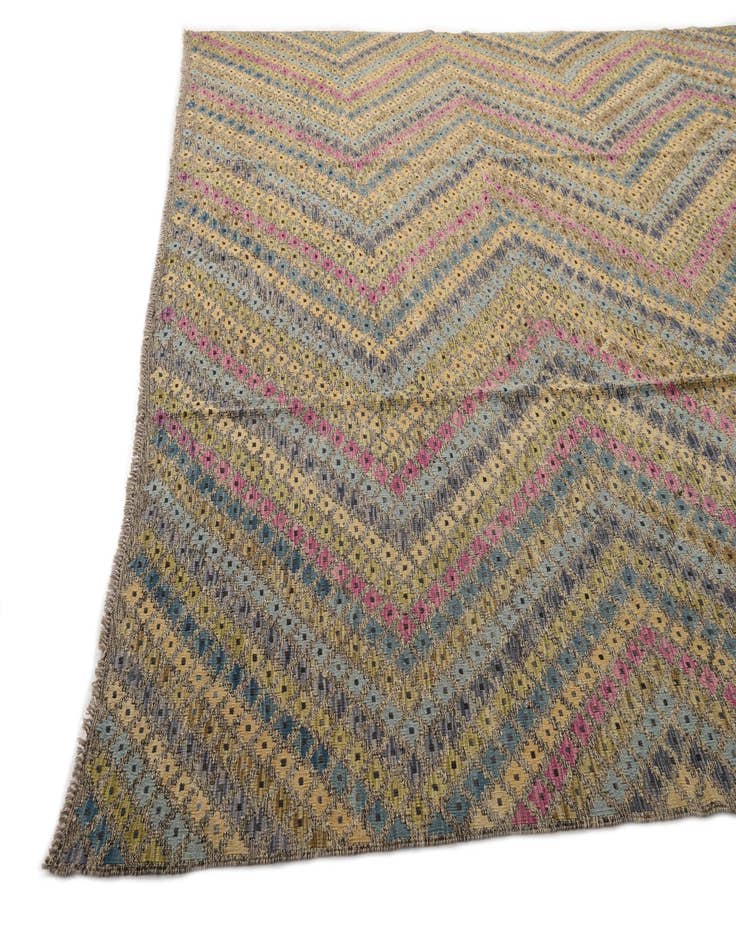 Detail image of 10' 8 x 13' 1 Hand Woven Kilim Modern Wool Rug