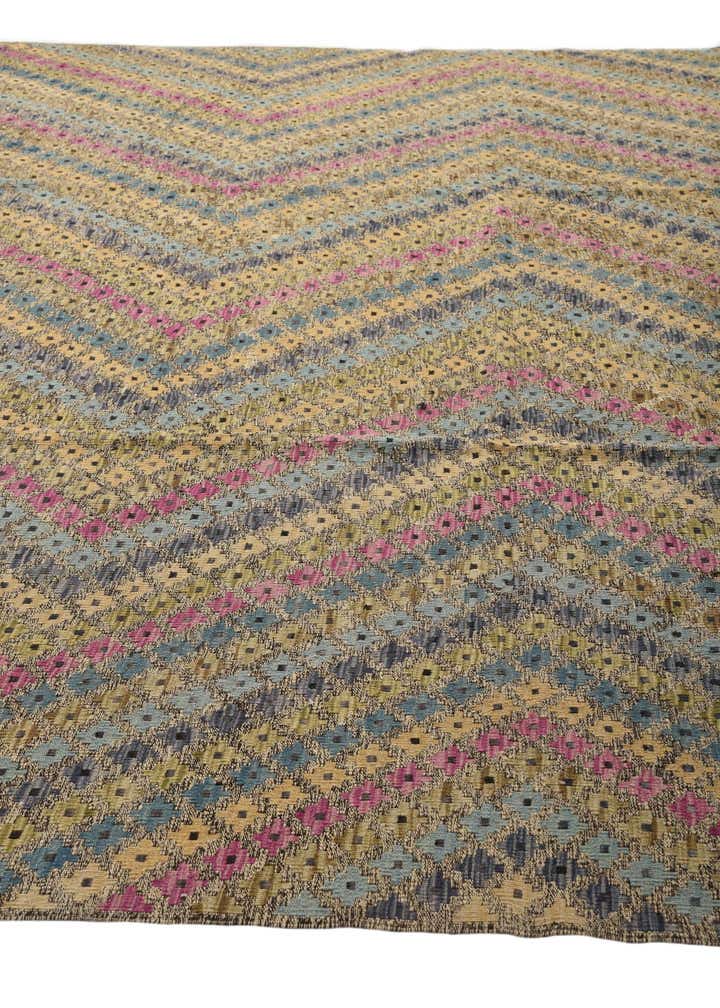 10' 8 x 13' 1 Hand Woven Kilim Modern Wool Rug