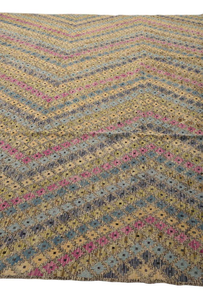 10' 8 x 13' 1 Hand Woven Kilim Modern Wool Rug