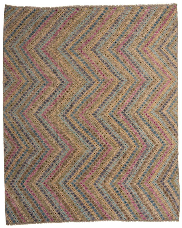10' 8 x 13' 1 Hand Woven Kilim Modern Wool Rug