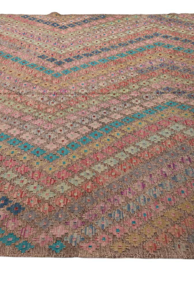 7' 2 x 9' Hand Woven Kilim Modern Wool Rug