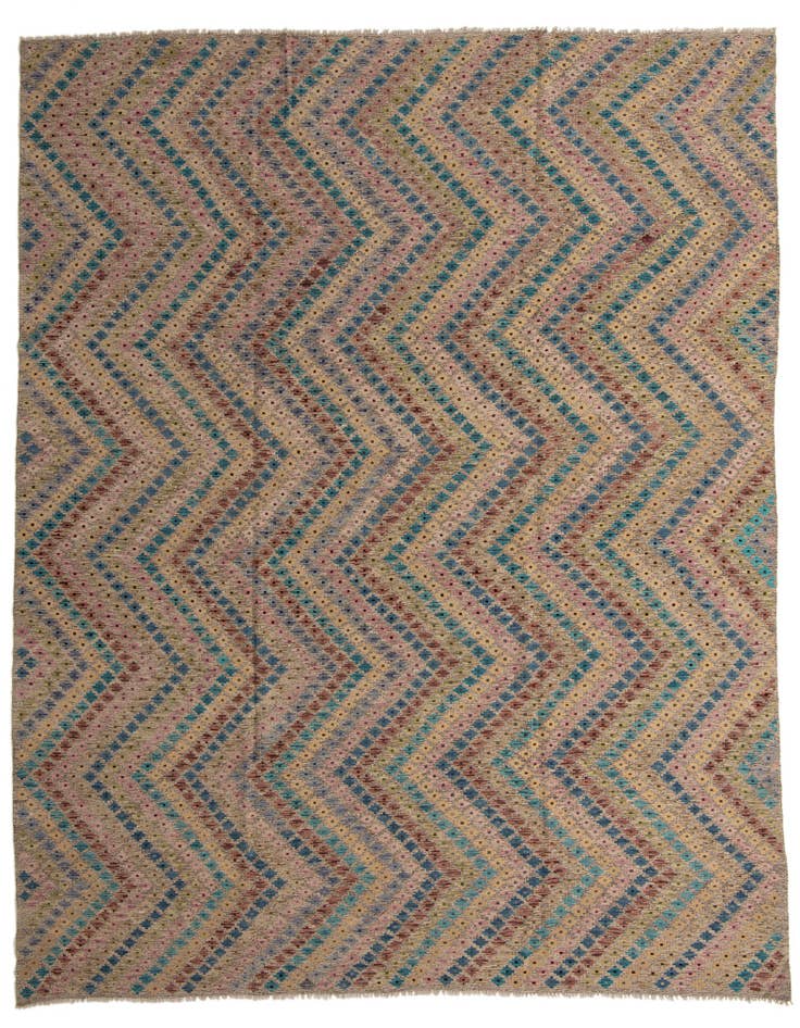 Detail image of 10' 3 x 12' 8 Hand Woven Kilim Modern Wool Rug