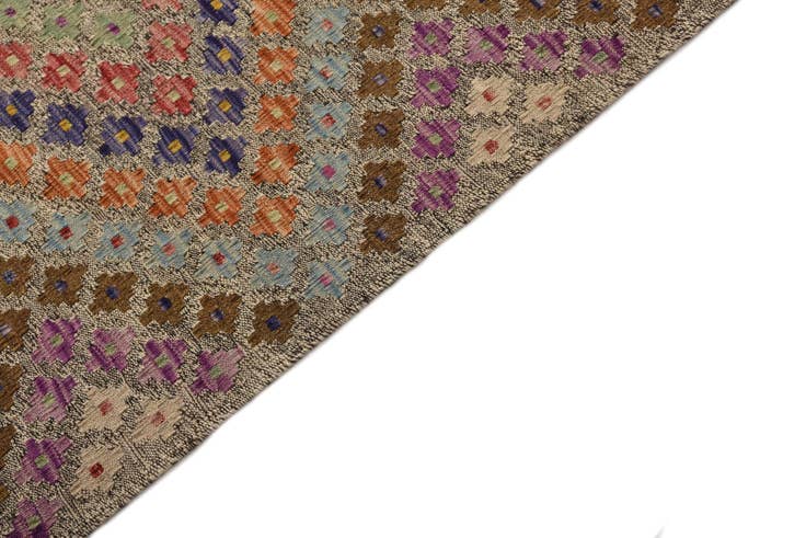 Detail image of 8' 6 x 9' 9 Hand Woven Kilim Modern Wool Rug