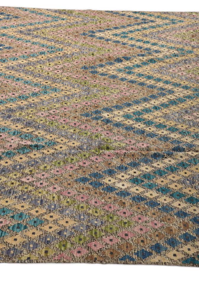 9' x 11' 3 Hand Woven Kilim Modern Wool Rug