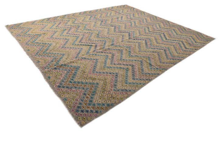 10' 8 x 12' 10 Hand Woven Kilim Modern Wool Rug