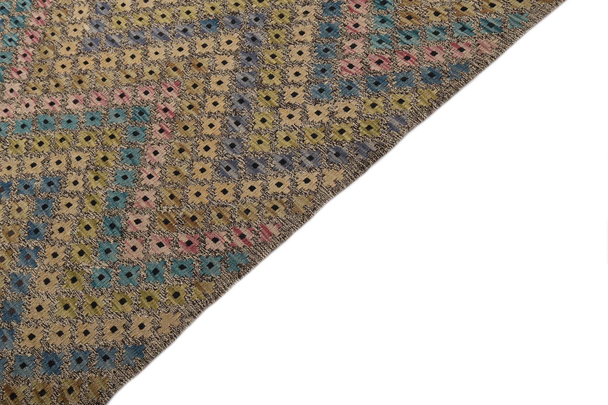 10' 8 x 12' 10 Hand Woven Kilim Modern Wool Rug