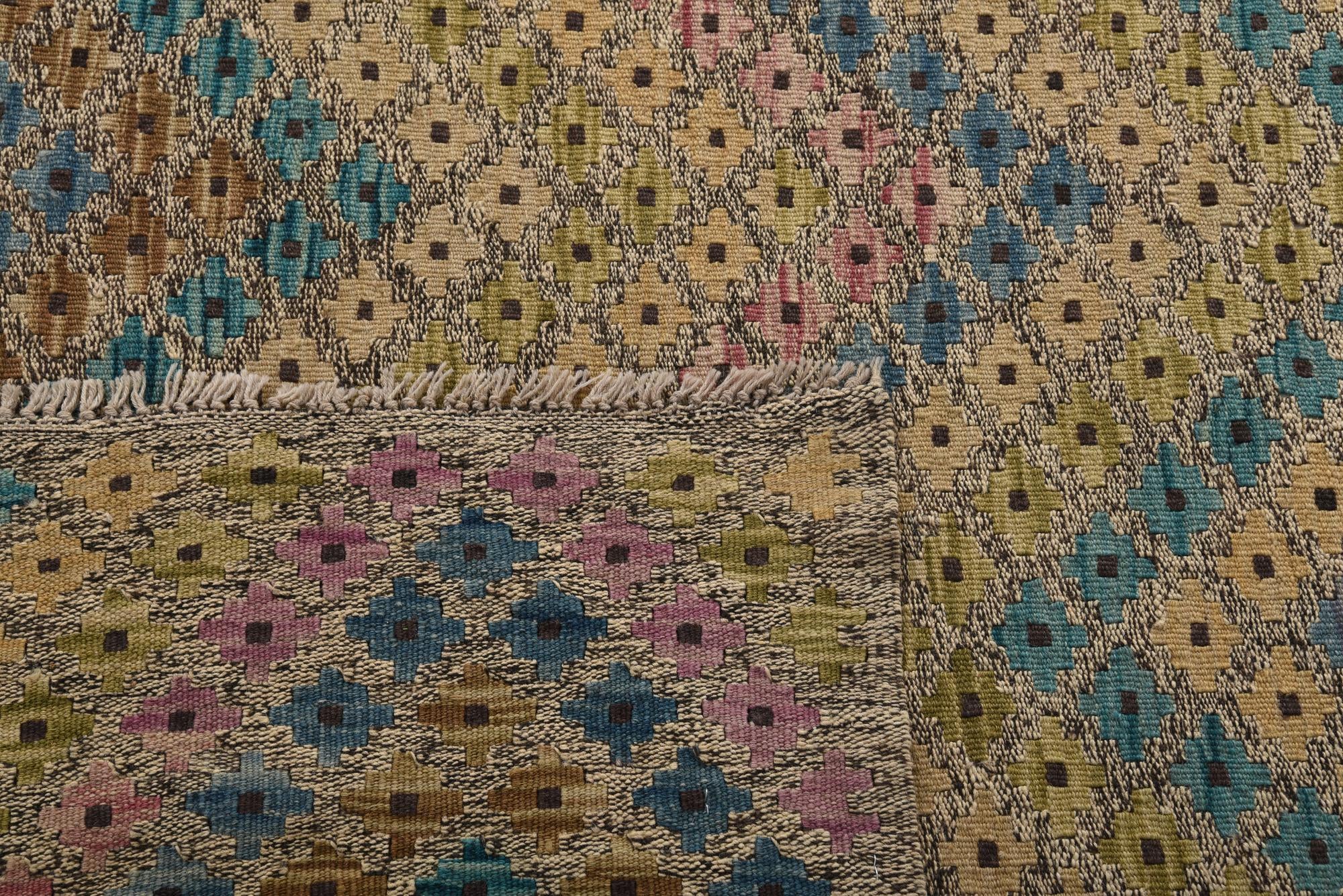 10' 8 x 12' 10 Hand Woven Kilim Modern Wool Rug