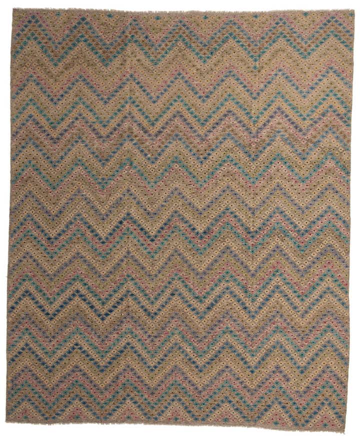 10' 8 x 12' 10 Hand Woven Kilim Modern Wool Rug