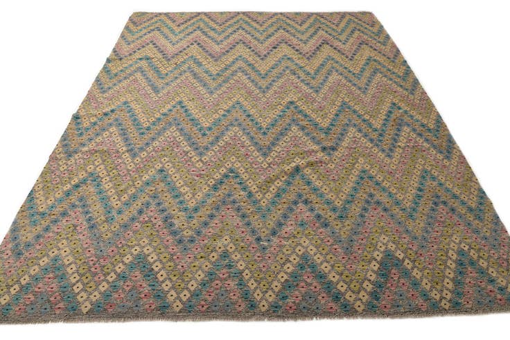 Detail image of 10' 4 x 13' Hand Woven Kilim Modern Wool Rug