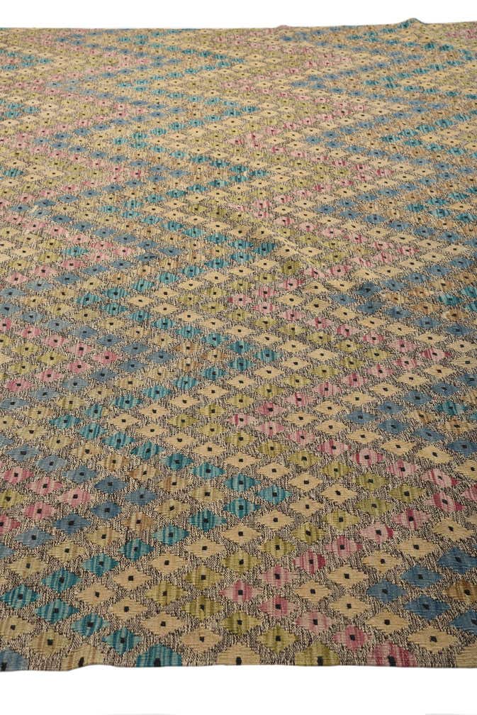 10' 4 x 13' Hand Woven Kilim Modern Wool Rug