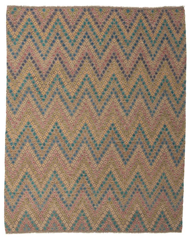 10' 4 x 13' Hand Woven Kilim Modern Wool Rug