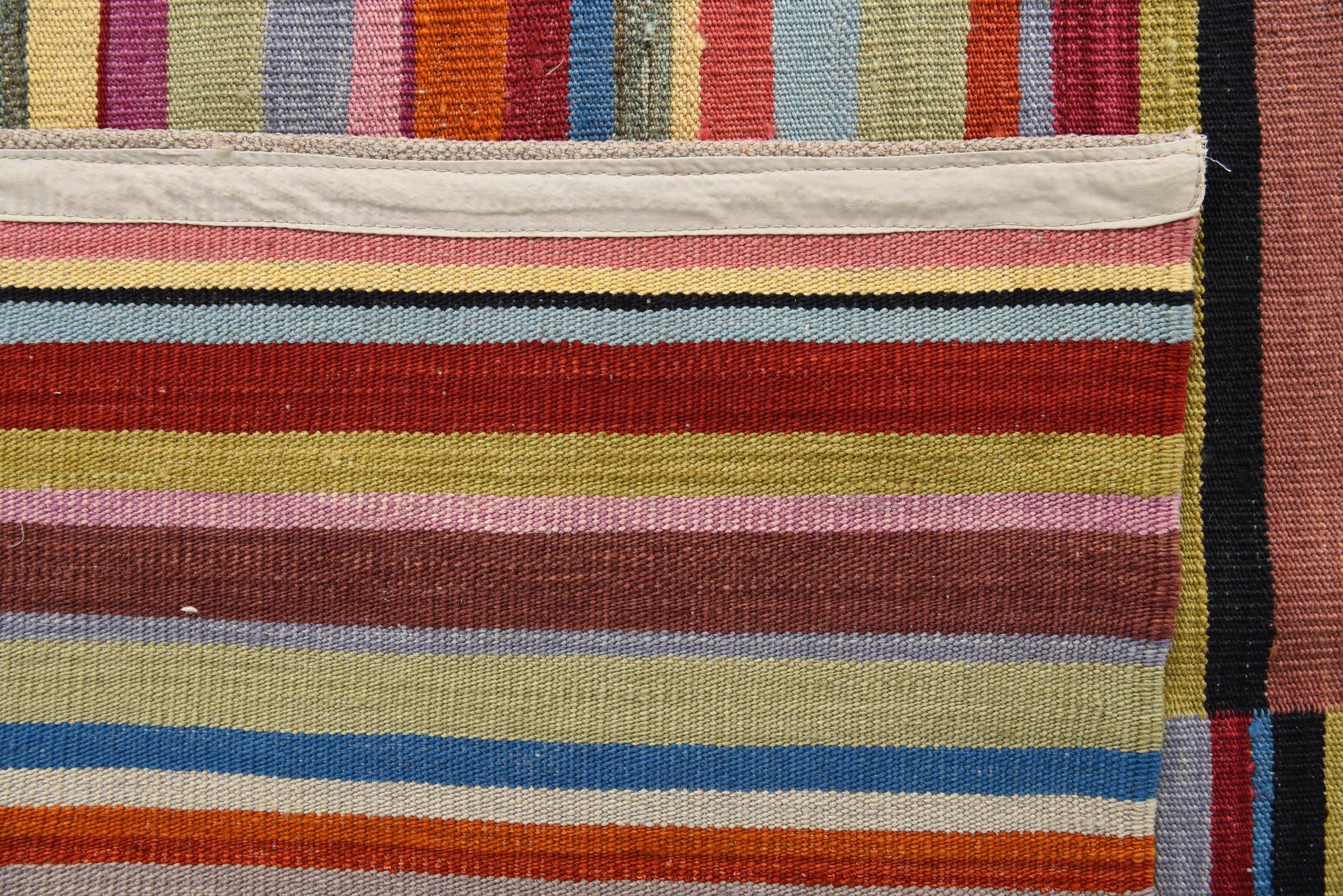 8' 8 x 9' 7 Hand Woven Kilim Modern Wool Rug