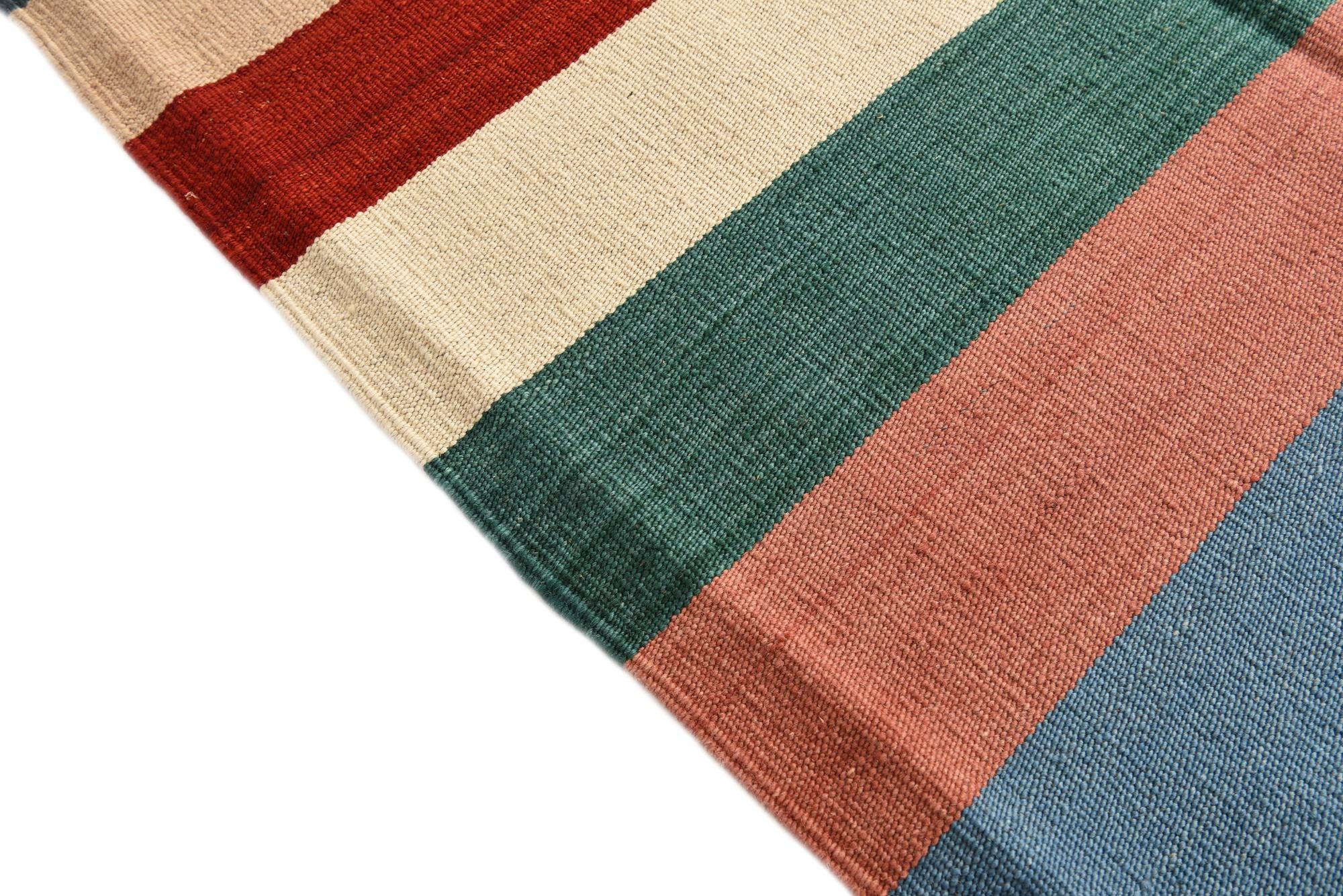 8' 2 x 11' 5 Hand Woven Kilim Modern Wool Rug