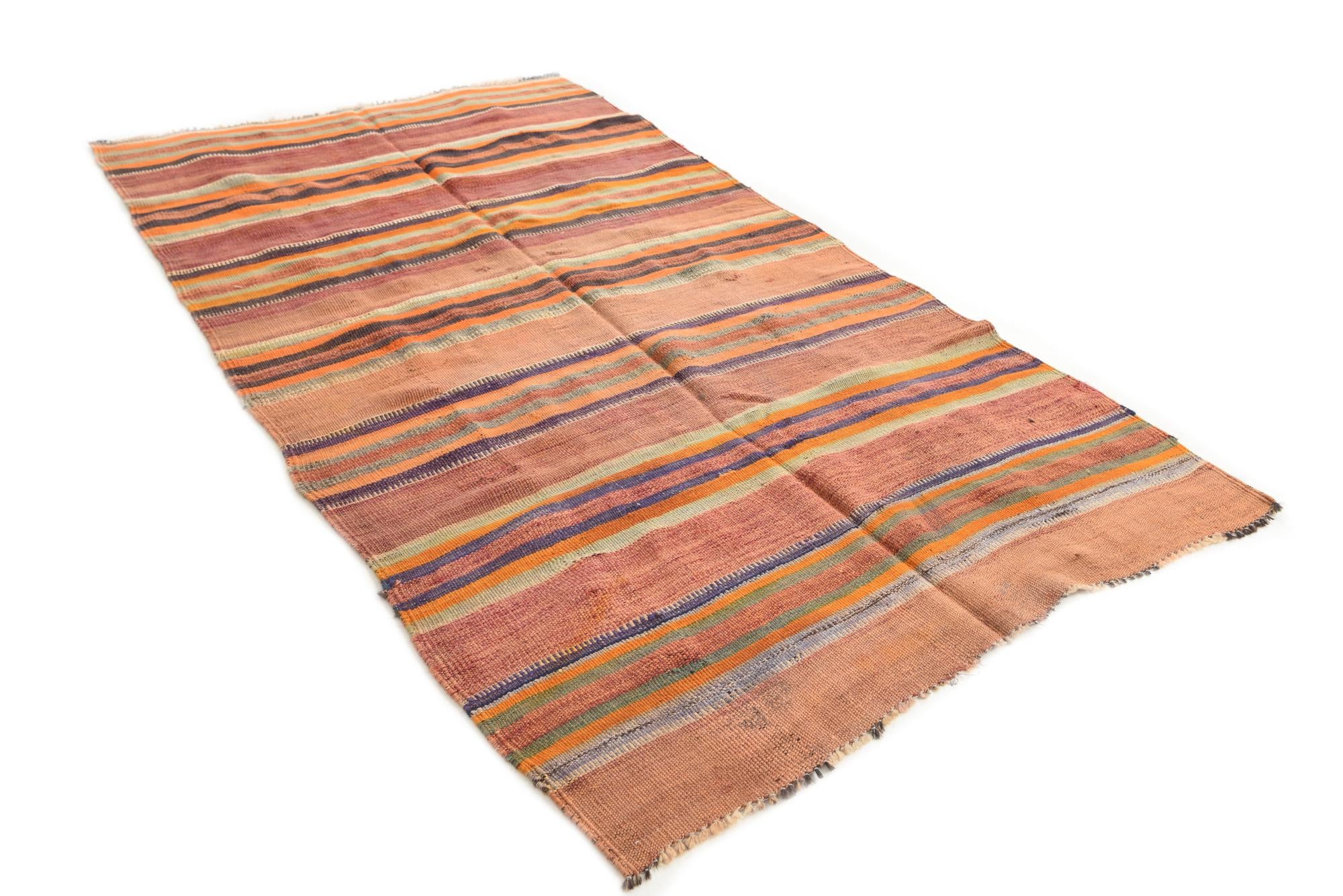 4' 5 x 7' 7 Hand Woven Kilim Modern Wool Rug