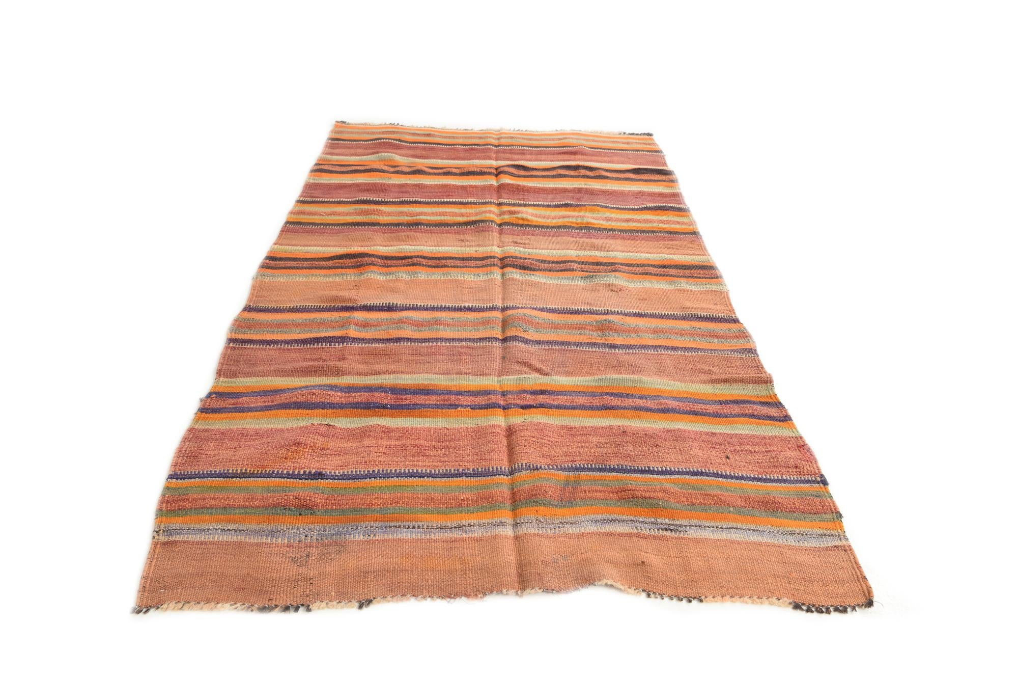 4' 5 x 7' 7 Hand Woven Kilim Modern Wool Rug