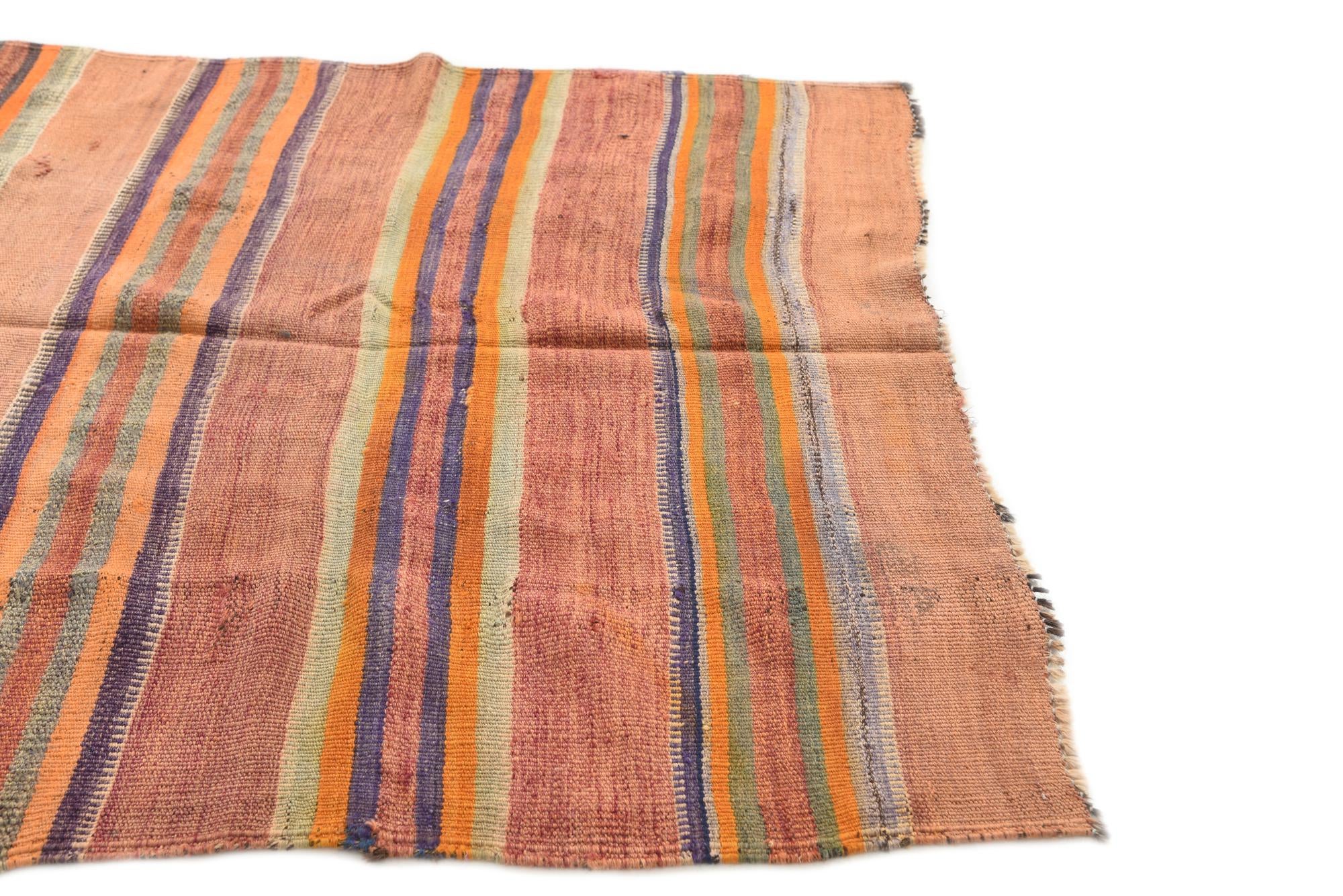 4' 5 x 7' 7 Hand Woven Kilim Modern Wool Rug