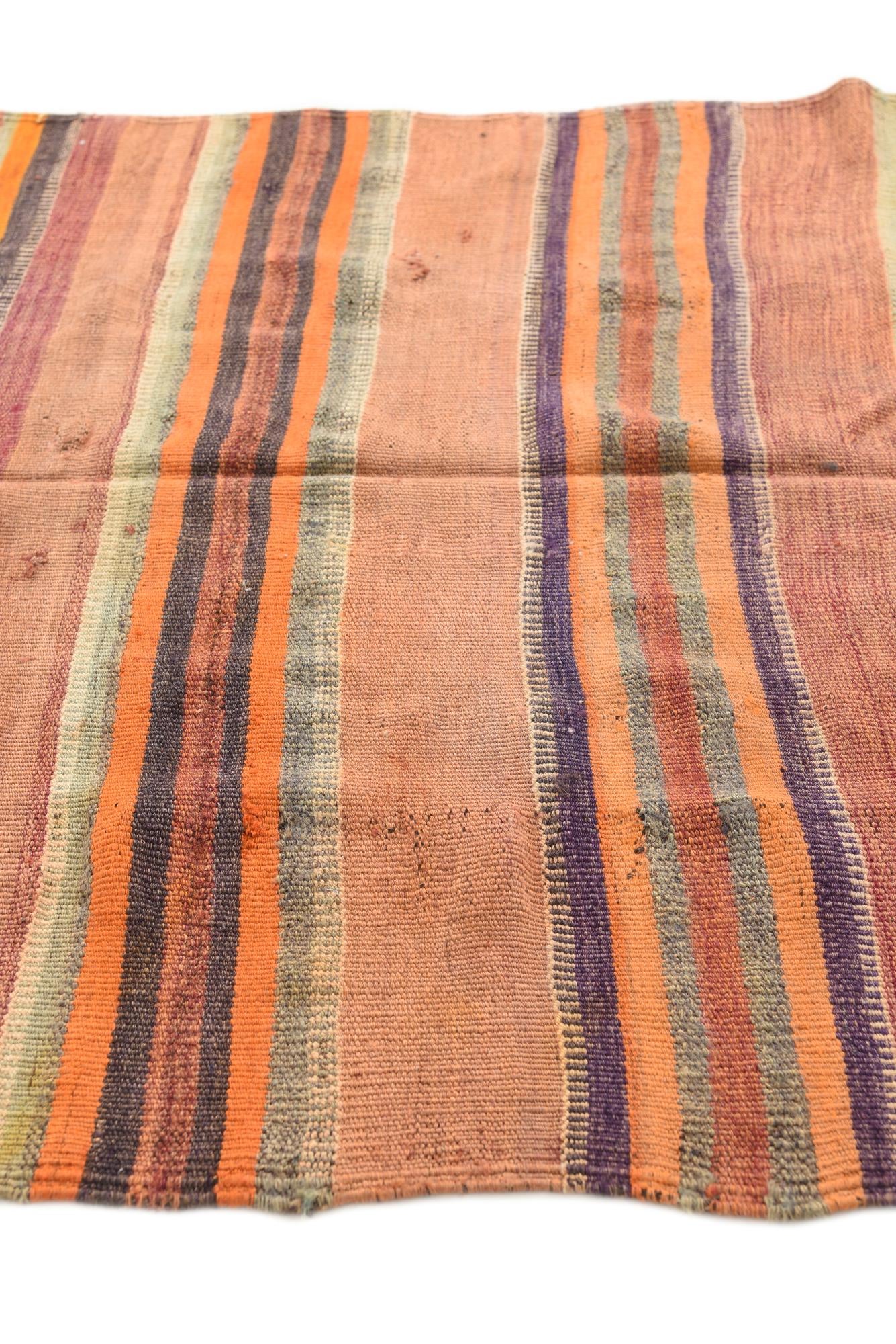 4' 5 x 7' 7 Hand Woven Kilim Modern Wool Rug