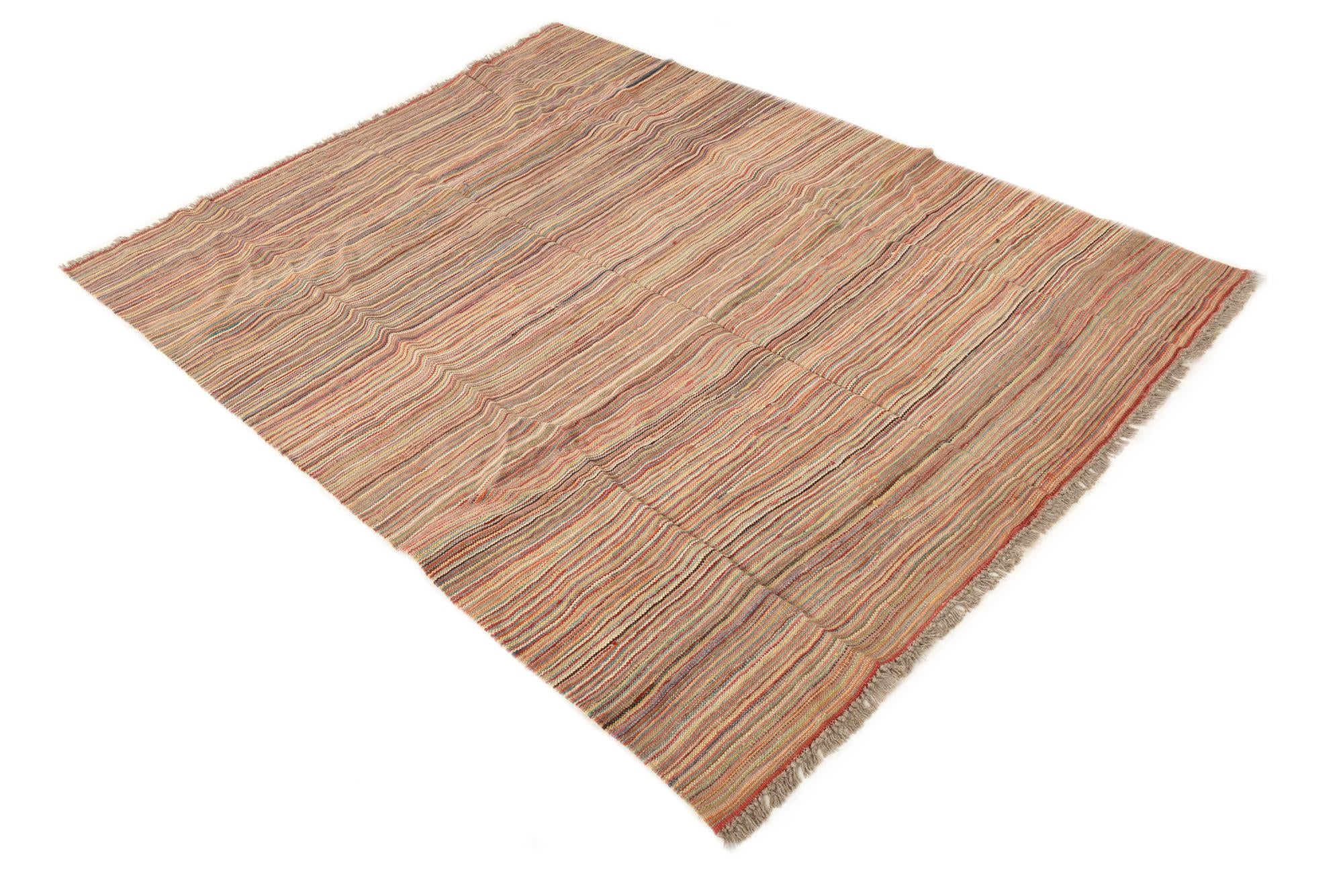 5' x 6' 7 Hand Woven Kilim Modern Wool Rug