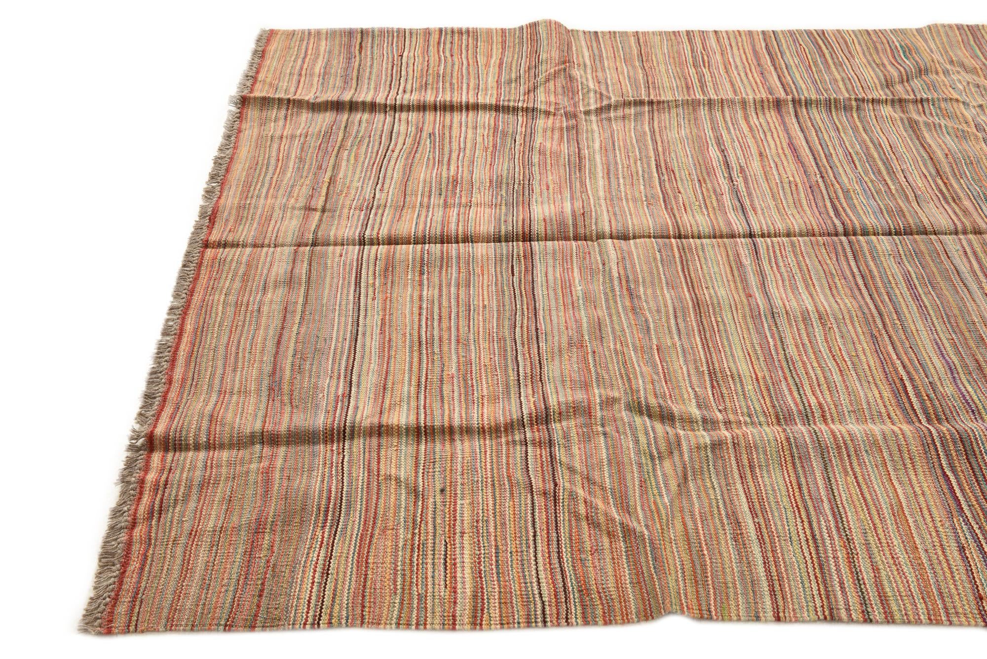 5' x 6' 7 Hand Woven Kilim Modern Wool Rug