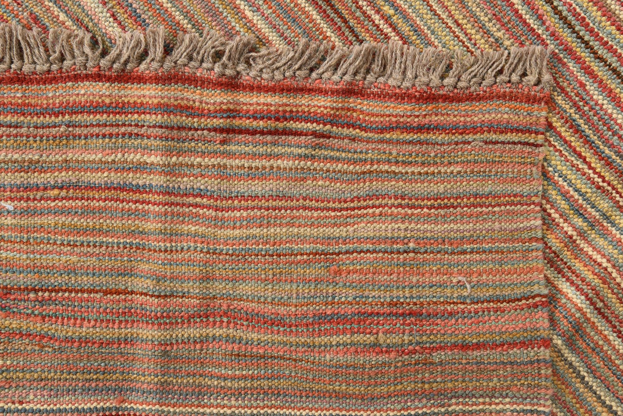 5' x 6' 7 Hand Woven Kilim Modern Wool Rug
