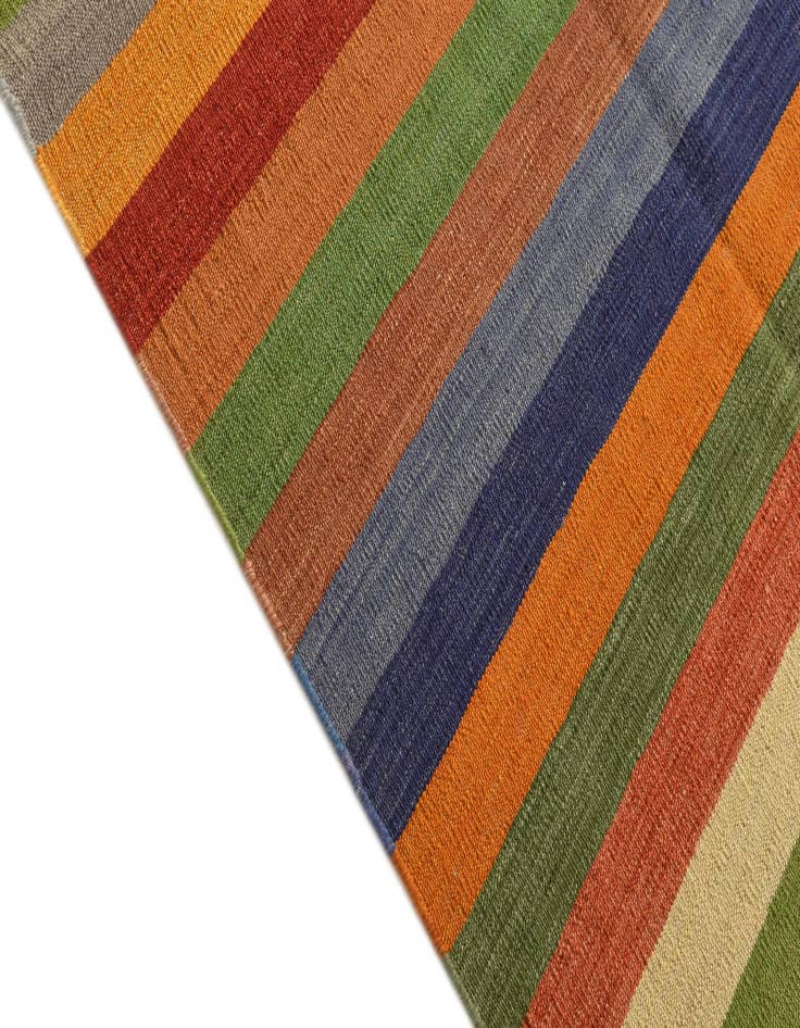 Detail image of 9' 9 x 12' 11  Hand Woven Kilim Modern Wool Rug