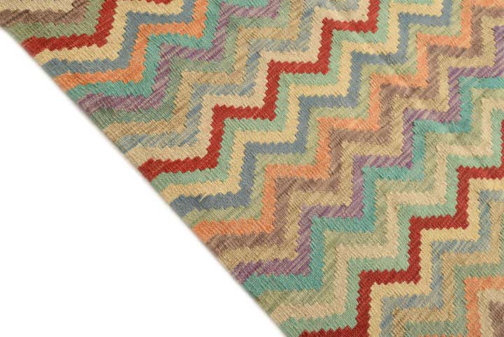 6' 7 x 9' 5 Hand Woven Kilim Modern Wool Rug