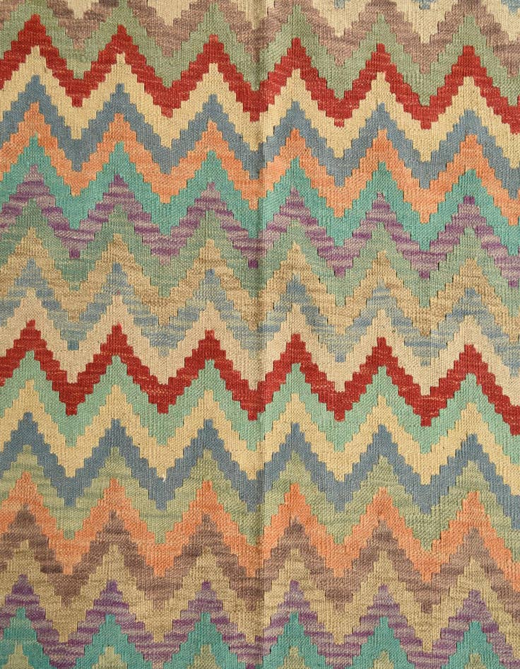 Detail image of 6' 7 x 9' 5  Hand Woven Kilim Modern Wool Rug
