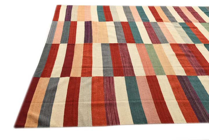 8' 2 x 11' 5 Hand Woven Kilim Modern Wool Rug
