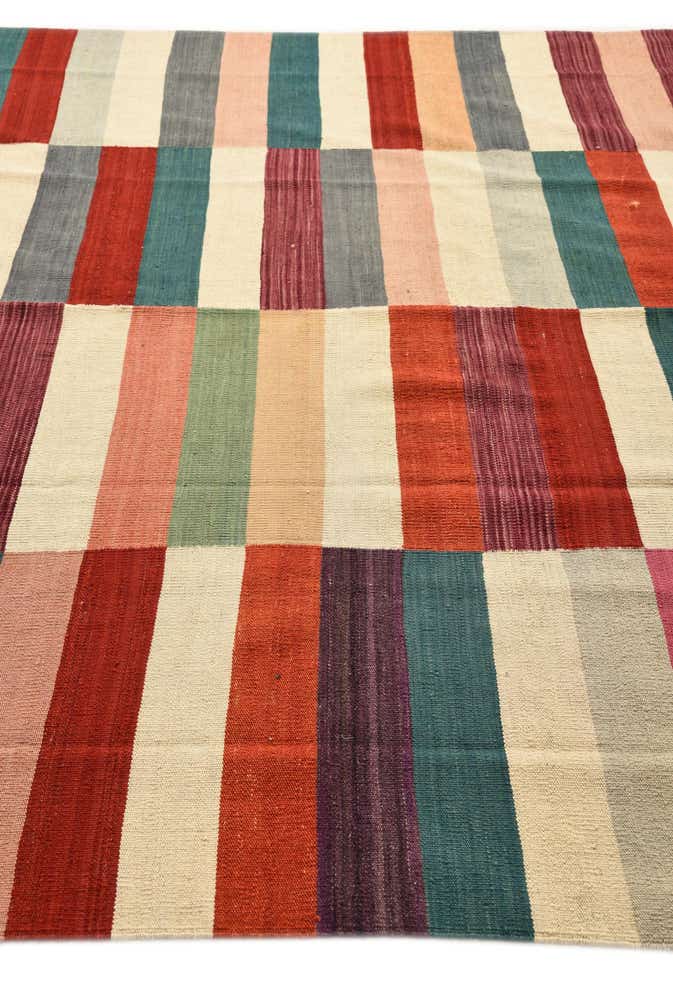 8' 2 x 11' 5 Hand Woven Kilim Modern Wool Rug
