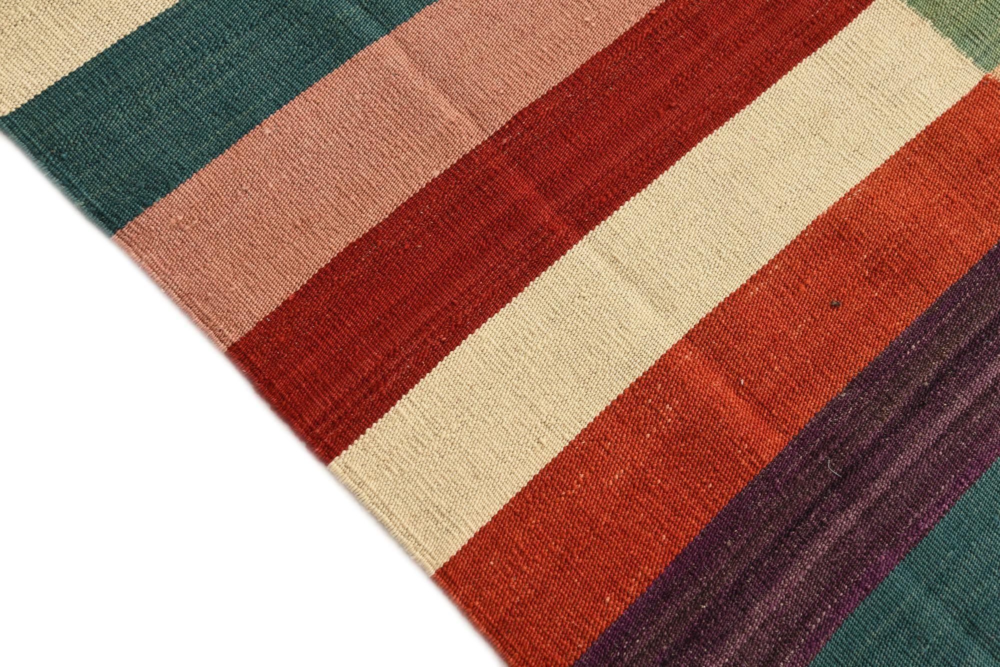 8' 2 x 11' 5 Hand Woven Kilim Modern Wool Rug