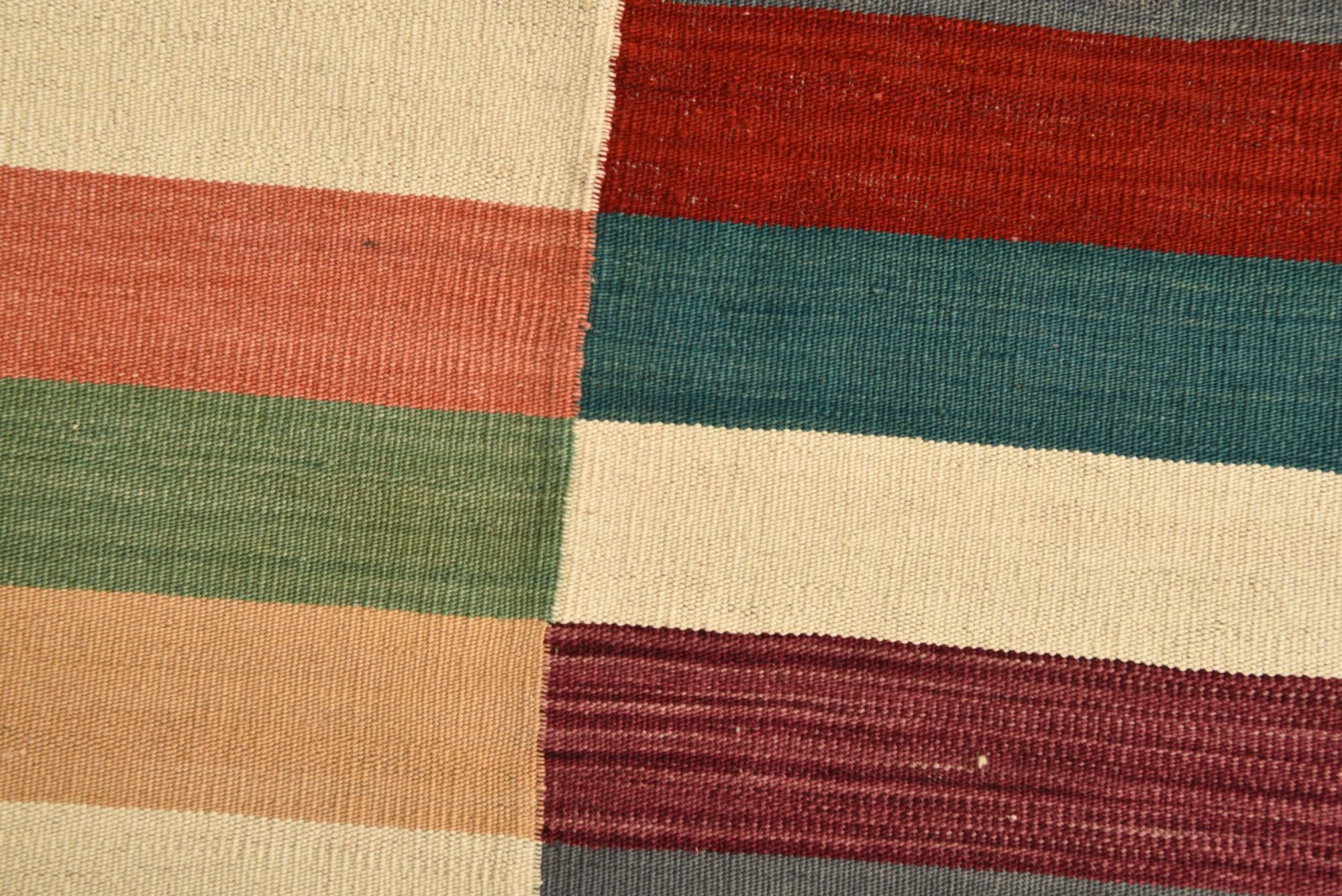 8' 2 x 11' 5 Hand Woven Kilim Modern Wool Rug