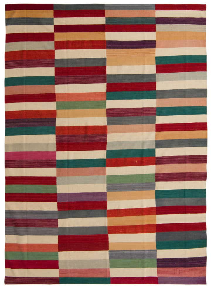 8' 2 x 11' 5 Hand Woven Kilim Modern Wool Rug
