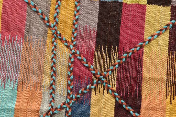 4' 2 x 6' Hand Woven Kilim Modern Wool Rug