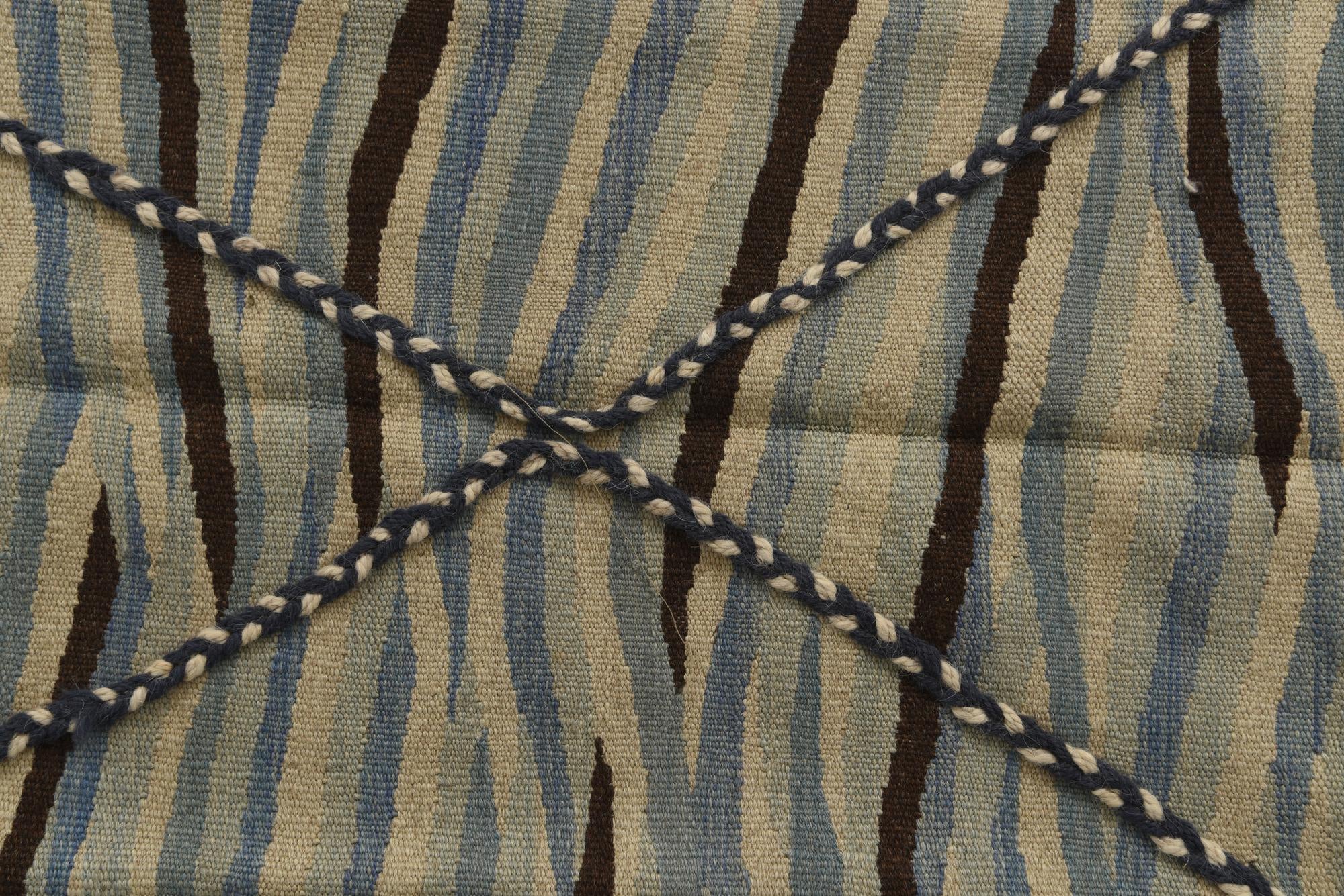 4' 6 x 6' 1 Hand Woven Kilim Modern Wool Rug