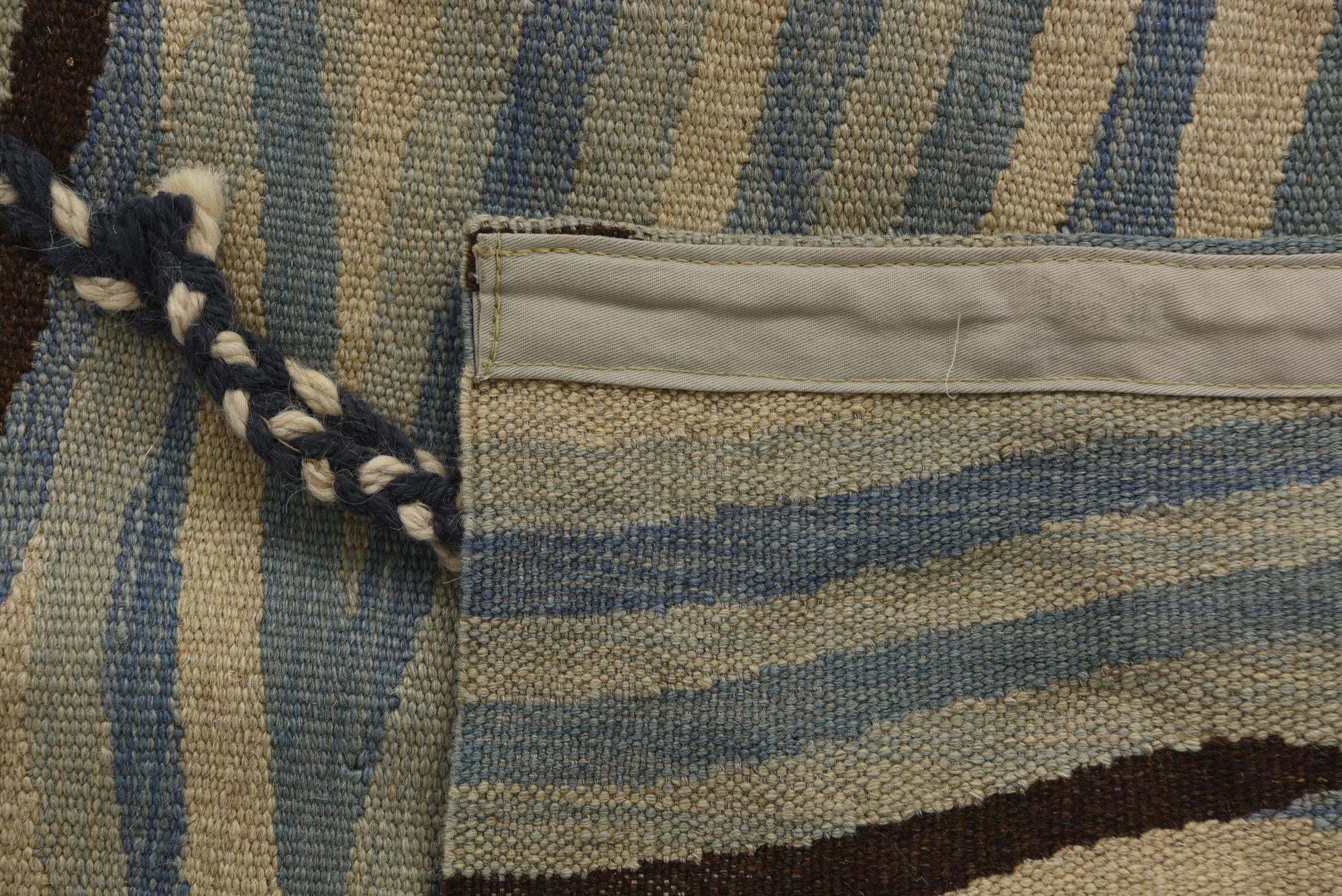 4' 6 x 6' 1 Hand Woven Kilim Modern Wool Rug