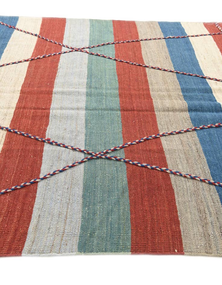 Detail image of 6' 3 x 10' Hand Woven Kilim Modern Wool Rug