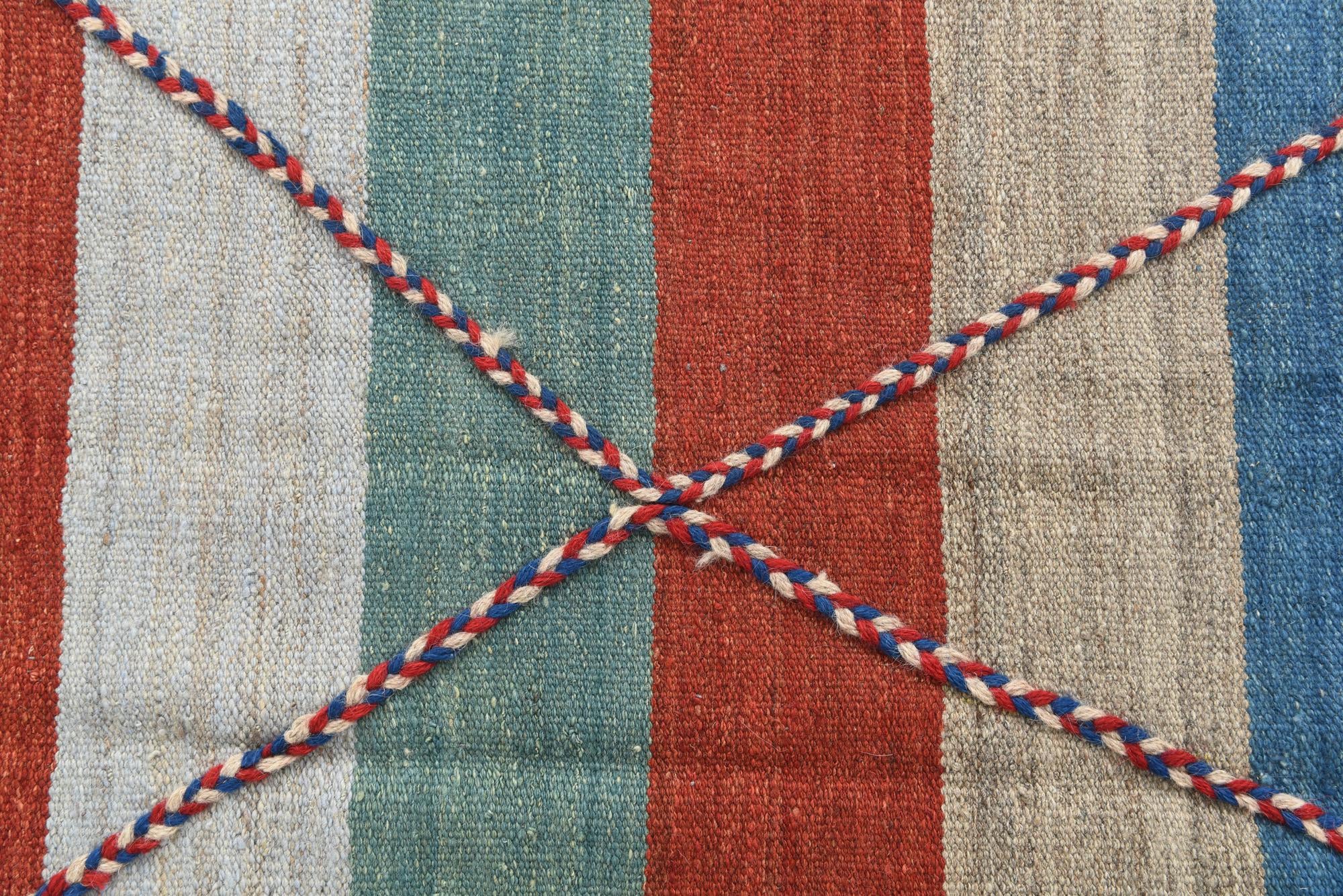 6' 3 x 10' Hand Woven Kilim Modern Wool Rug