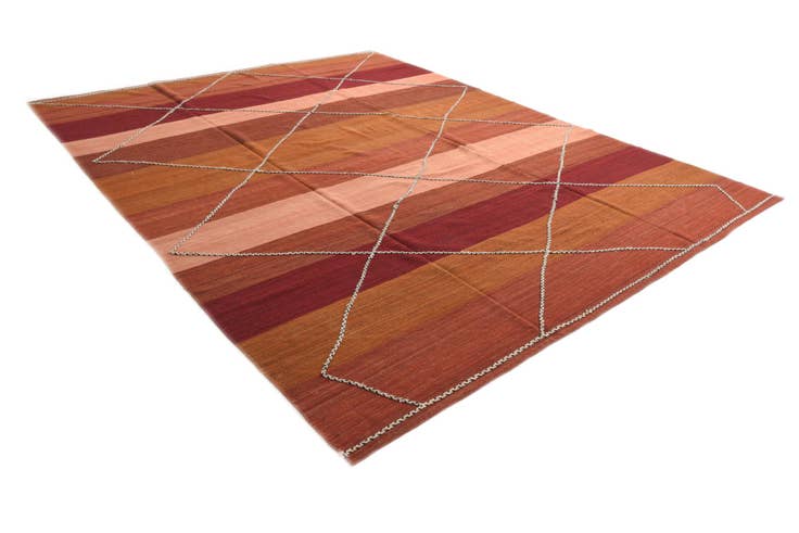 Detail image of 10' 1 x 12' 9 Hand Woven Kilim Modern Wool Rug