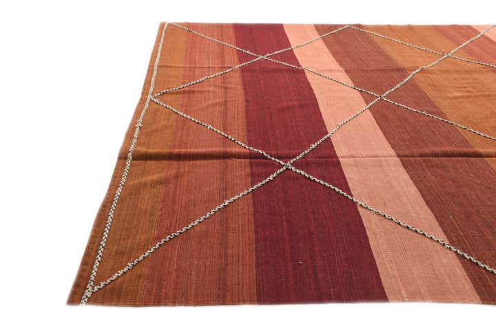 10' 1 x 12' 9 Hand Woven Kilim Modern Wool Rug