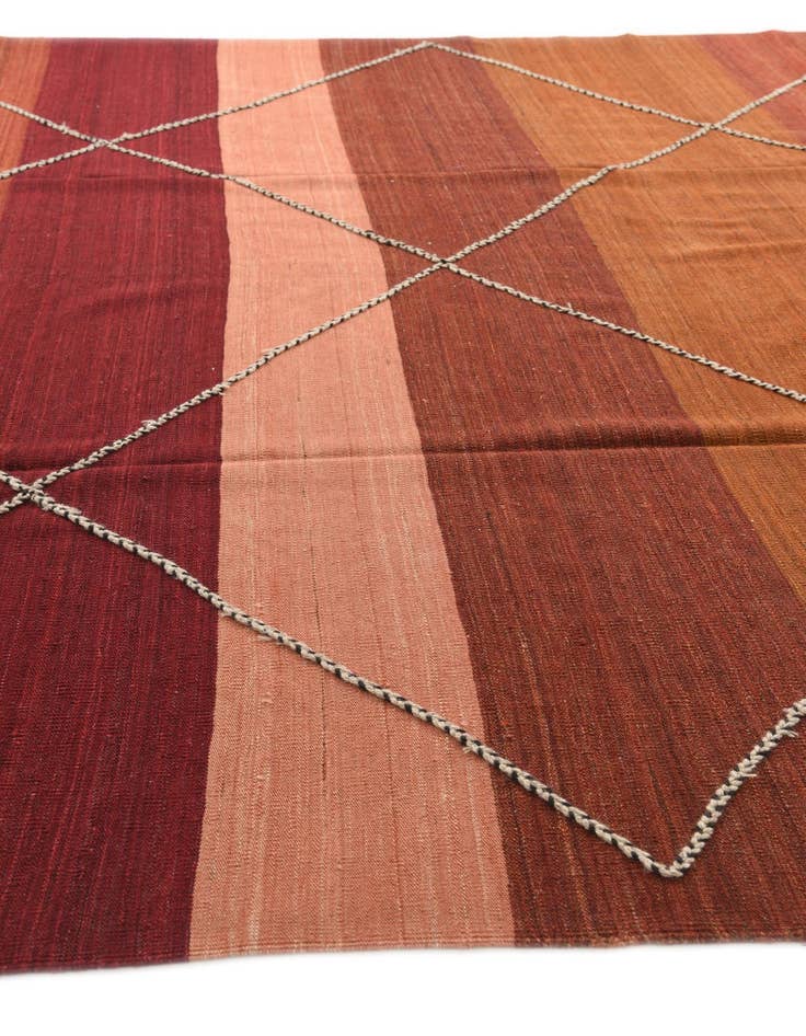 Detail image of 10' 1 x 12' 9 Hand Woven Kilim Modern Wool Rug