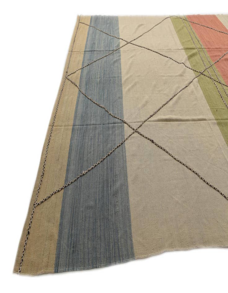 Detail image of 10' x 12' 9  Hand Woven Kilim Modern Wool Rug